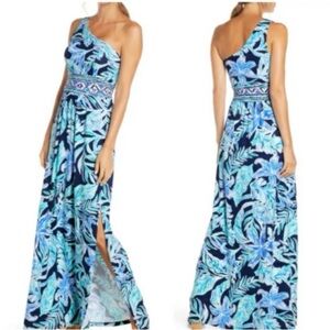 Lily Pulitzer One-Shoulder Floral Maxi Size Small Dress brand new with tags